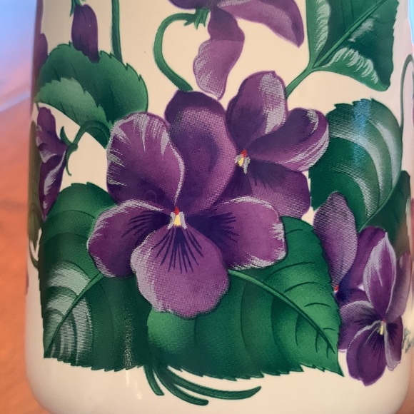 Vibrant Purple Pansy and Green Leaves Coffee Cup/Mug - Picture 7 of 7